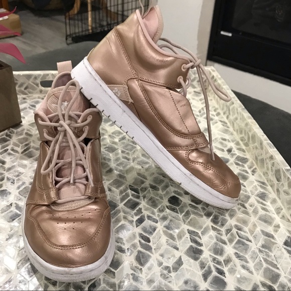 Nike Shoes - Nike Jordan’s in rose gold size 7Y or women’s 10